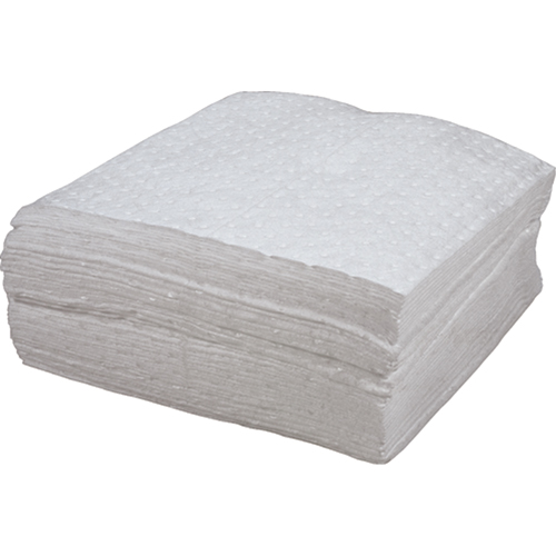 Feuilles absorbantes li&eacute;es de premi&egrave;re qualit&eacute;, Huile seulement, 15" x 18", 30 gal. d'absorption Pathway Supply LP