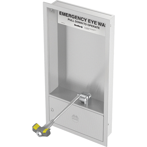 Poste de douche oculaire, Installation Montage mural, Bol Acier inoxydable Pathway Supply LP