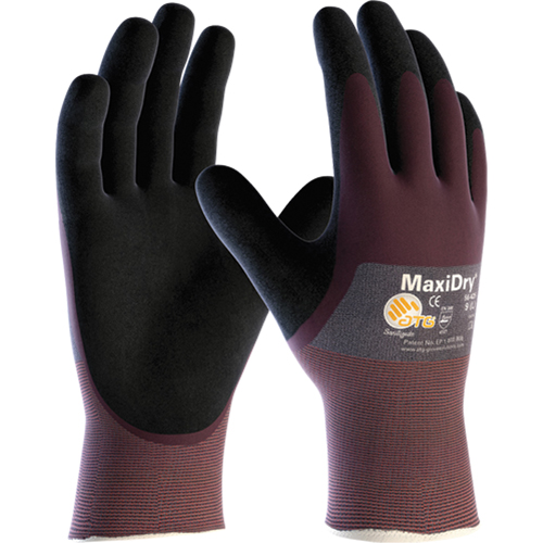 Gants MaxiDry, Moyen, R&ecirc;vetement Mousse de nitrile, Calibre 18, Enveloppe en Nylon Pathway Supply LP