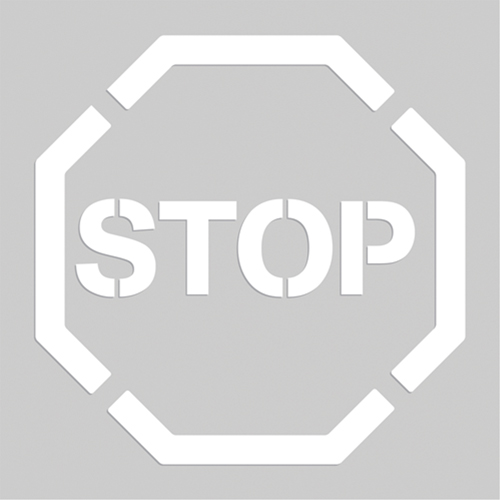 Pochoirs de marquage du sol - Stop, Pictogramme, 20" x 20" Pathway Supply LP