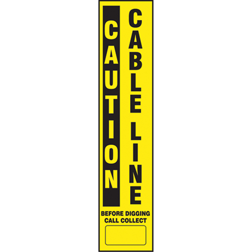 D&eacute;calcomanies pour piquet flexible de marquage - Caution Cable Line Pathway Supply LP