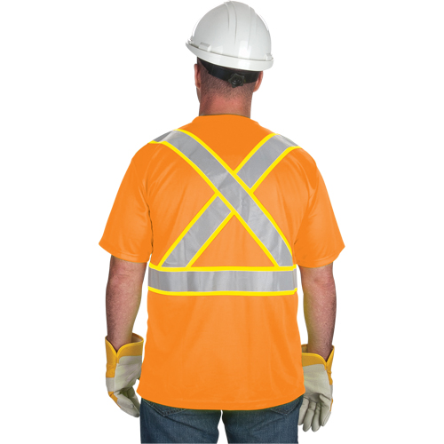 CSA Compliant T-Shirt, Polyester, Medium, Orange Pathway Supply LP