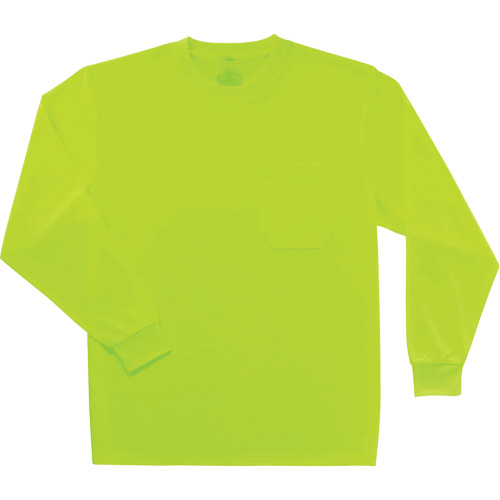 Chandail &agrave; manches longues non certifi&eacute; GloWear 8091, Polyester, Petit, Jaune lime haute visibilit&eacute; Pathway Supply LP