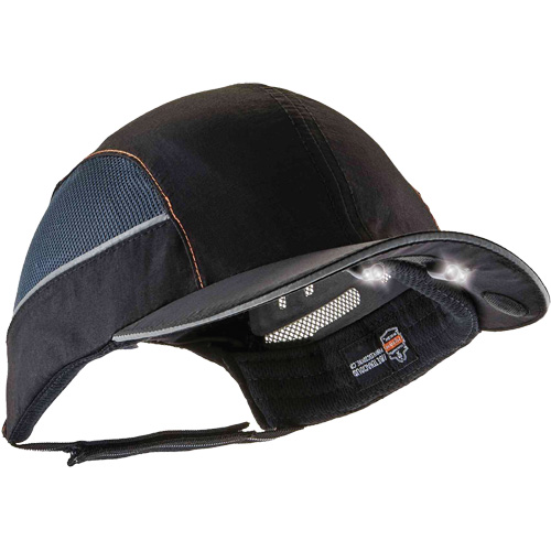 Skullerz&reg; 8960 Short Brim Bump Cap with LED Lighting, Black Pathway Supply LP