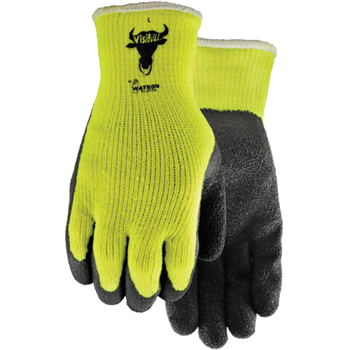 Gants Visibull 330, 7/Petit, R&ecirc;vetement Latex de caoutchouc, Enveloppe en Polyester Pathway Supply LP