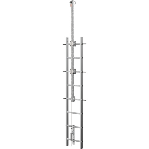 Vi-Go Continuous Ladder Climbing Safety System with Automatic Pass-Through, Stainless Steel Pathway Supply LP