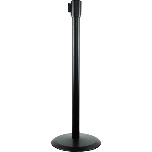 Poteaux recepteurs Slimline TensaBarrier, Hauteur de 38", Noir Pathway Supply LP