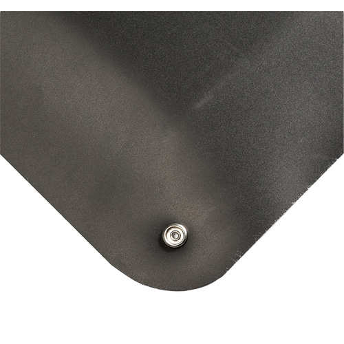 Electrically Conductive Mat No.786, 3' W x 10' L x 15/16" T, PVC, Smooth, Black Pathway Supply LP