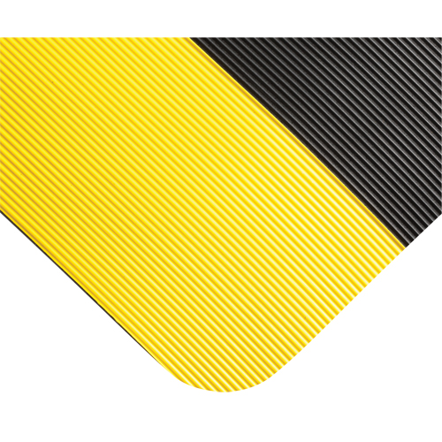 Double Duty Switchboard Mats No.720, Corrugated, 3' x 10' x 5/8", Black/Yellow, PVC Pathway Supply LP