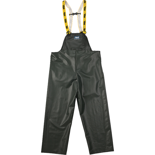 Journeyman Chemical Resistant Rain Bib Pants, X-Large, Green, Polyester/PVC Pathway Supply LP