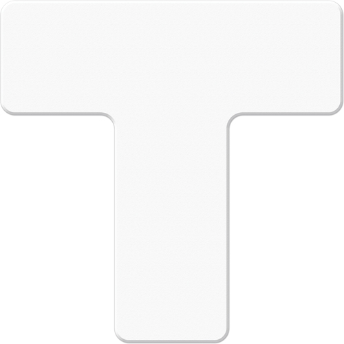 Armor Stripe Lean/5S Markers, T, 6" L x 6" W, White, Plastic Pathway Supply LP