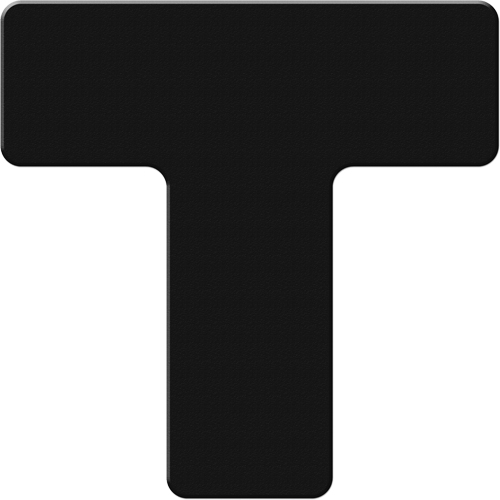 Marqueurs all&eacute;g&eacute;e/5S Armor Stripe, T, 6" lo x 6" la, Noir, Plastique Pathway Supply LP