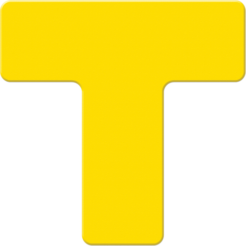 Marqueurs all&eacute;g&eacute;e/5S Armor Stripe, T, 6" lo x 6" la, Jaune, Plastique Pathway Supply LP