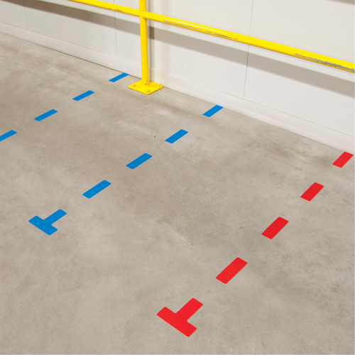 Marqueurs all&eacute;g&eacute;e/5S Armor Stripe, T, 6" lo x 6" la, Rouge, Plastique Pathway Supply LP