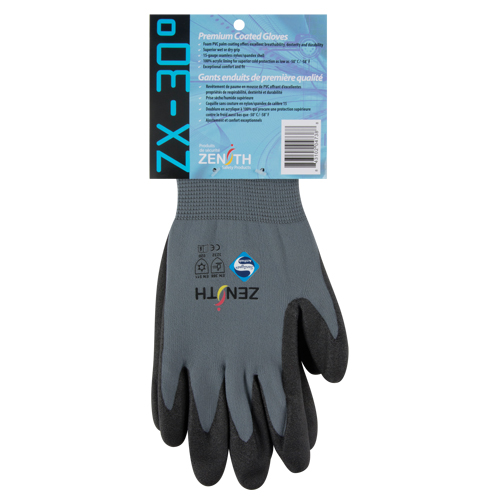 Gants enduits de premi&egrave;re qualit&eacute; ZX-30°, 10/T-Grand, R&ecirc;vetement PVC, Calibre 15, Enveloppe en Nylon Pathway Supply LP