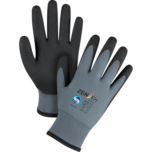 Gants enduits de premi&egrave;re qualit&eacute; ZX-30°, 10/T-Grand, R&ecirc;vetement PVC, Calibre 15, Enveloppe en Nylon Pathway Supply LP