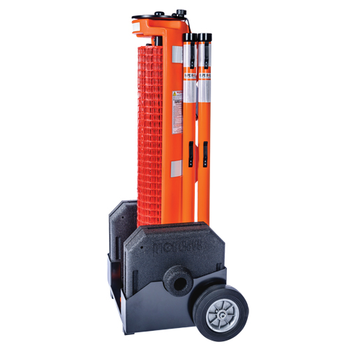 Barri&egrave;re avec roues , 50' lo, Plastique, Orange Pathway Supply LP