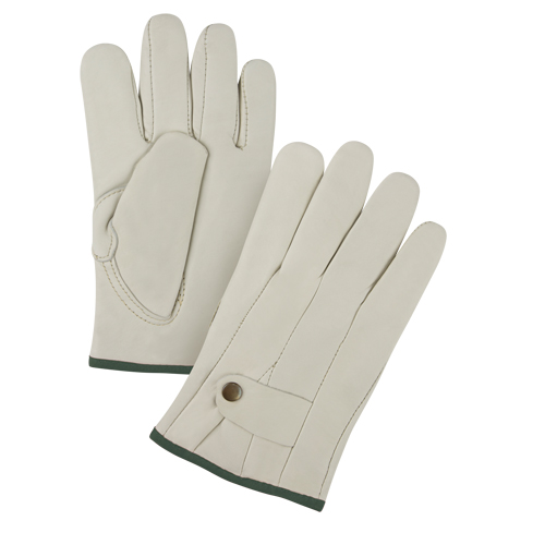 Gants de cordeur doubl&eacute;s pour l'hiver de premi&egrave;re qualit&eacute;, Moyen, Paume Cuir fleur de vache, Doubleure Molleton Pathway Supply LP