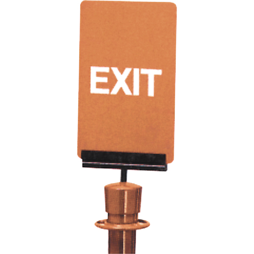 "Exit" Crowd Control Sign, 11" x 7", Plastic, English Pathway Supply LP