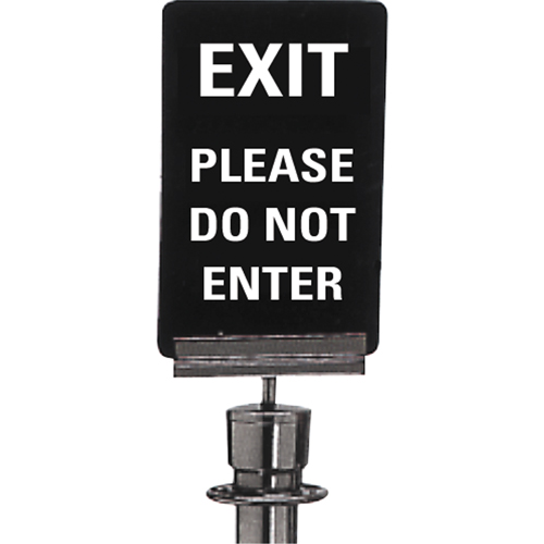 "Exit: Please Do Not Enter" Crowd Control Sign, 11" x 7", Plastic, English Pathway Supply LP