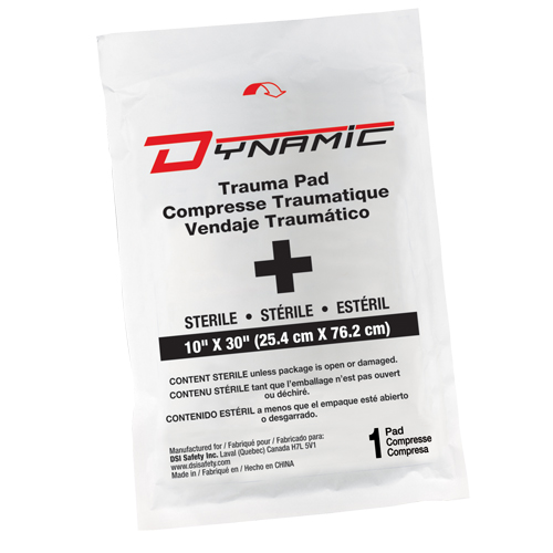 Pansement de trauma Dynamic, Tampon, 10" lo x 30" la, St&eacute;rile, Dispositif m&eacute;dical Classe 1 Pathway Supply LP