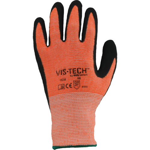 Vis-Tech Y9294 Cut Resistant Gloves, Size 6/X-Small, 13 Gauge, Polyurethane Coated, Stainless Steel Shell, ANSI/ISEA 105 Level 4 Pathway Supply LP