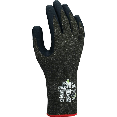 Gants r&eacute;sistants aux coupures S-TEX 581, Taille 6/Petit, Calibre 13, Rev&ecirc;tement Mousse de nitrile, Enveloppe en Acier inoxydable/Kevlar, ANSI/ISEA 105 niveau 5/EN 388 niveau E Pathway Supply LP