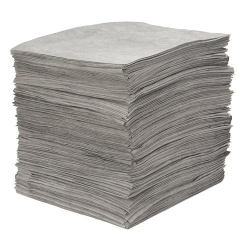Premium Meltblown Sorbent Pads, Universal, 15" x 18", 25 gal. Absorbancy Pathway Supply LP