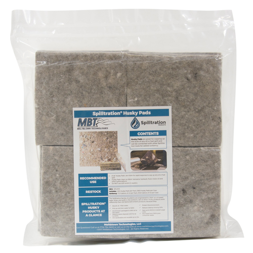 Spilltration Husky Pads, Oil Only, 16" x 16", 17.2 gal. Absorbancy Pathway Supply LP