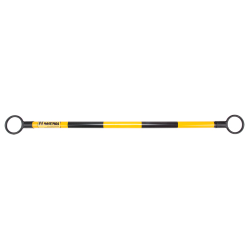 Barre t&eacute;lescopique pour barricade, Longueur d&eacute;ploy&eacute;e de 85", Noir/Jaune Pathway Supply LP