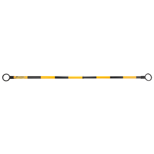 Barre t&eacute;lescopique pour barricade, Longueur d&eacute;ploy&eacute;e de 85", Noir/Jaune Pathway Supply LP