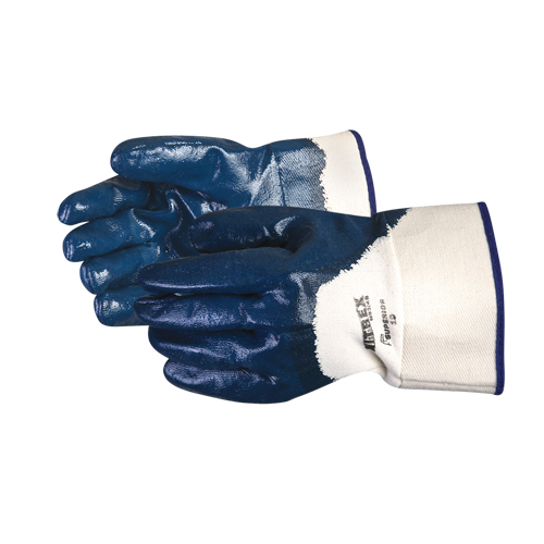 Chemstop&reg; Heavy-Duty Coated Gauntlet Gloves, 8/Small, Nitrile Coating, Jersey Shell Pathway Supply LP