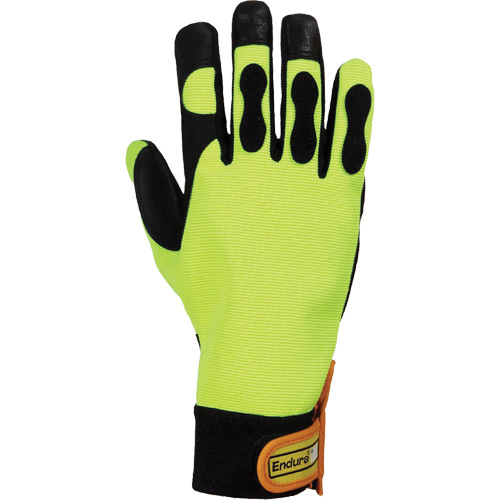 Endura&reg; Hi-Viz Chainsaw Gloves, Size Large/9, Goatskin Palm Pathway Supply LP