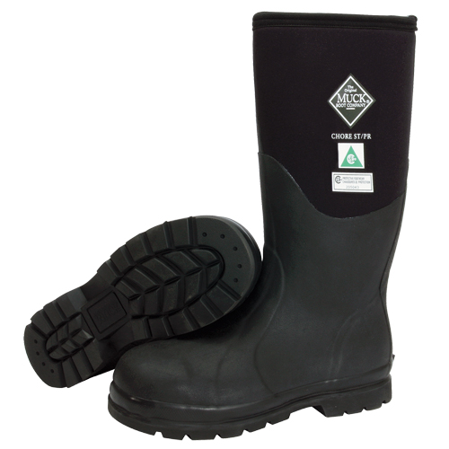 Chore Classic Airmesh-Lined Work Boots, Rubber, Steel Toe, Size 5, Puncture Resistant Sole Pathway Supply LP