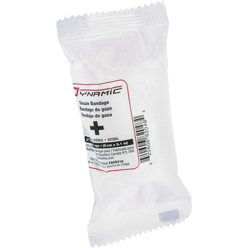 Bandages de gaze Dynamic, Rouleau, 30' lo x 2" la, St&eacute;rile, Dispositif m&eacute;dical Classe 1 Pathway Supply LP