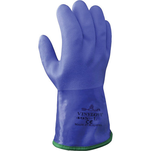 Atlas 495 Insulated Fully-Coated Glove, Size Medium/8, 11.8" L, PVC, Acrylic/Cotton Inner Lining, Winter Weight Pathway Supply LP