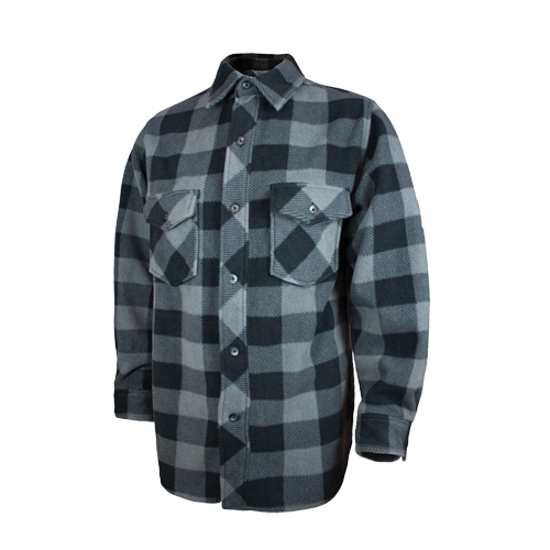 Chemise &agrave; carreaux en molleton solaire, Hommes, Grand, Gris Pathway Supply LP