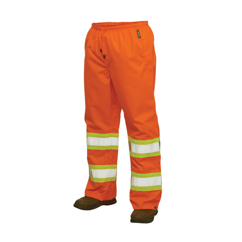 300D Safety Rain Pant, Polyester, Large, High Visibility Orange Pathway Supply LP