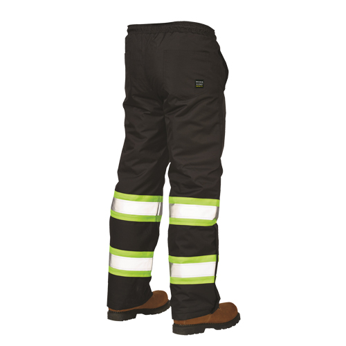 Lined Pull-On Safety Pant, Polyester, Large, Black Pathway Supply LP