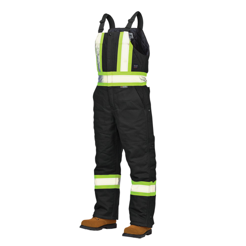 Duck Lined Safety Overalls, Cotton, Large, Black Pathway Supply LP