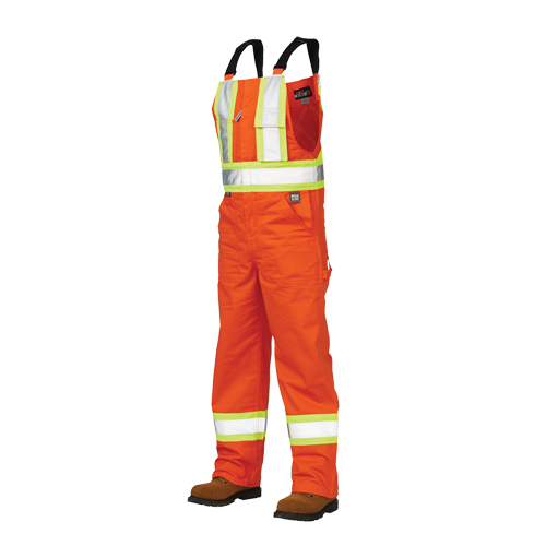 Unlined Safety Overalls, Poly-Cotton, Large, High Visibility Orange Pathway Supply LP