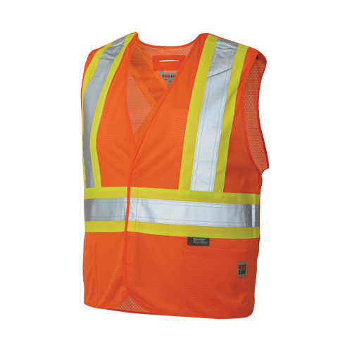 Veste de s&eacute;curit&eacute; d&eacute;tachable en cinq points, Orange haute visibilit&eacute;, Grand/T-Grand, Polyester Pathway Supply LP