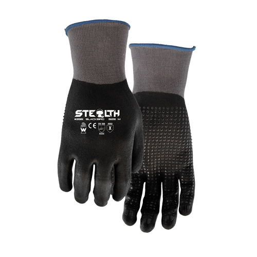 Gants 395 Stealth Blackbird, 11/2T-Grand, R&ecirc;vetement Mousse de nitrile, Calibre 15, Enveloppe en Nylon Pathway Supply LP
