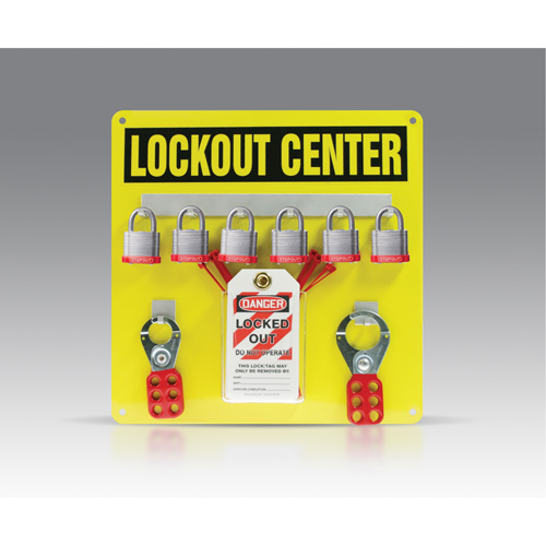 Trousse de plaquette de suspension, Cadenas Acier lamin&eacute;, Capacit&eacute; de 6, Cadenas Compris Pathway Supply LP