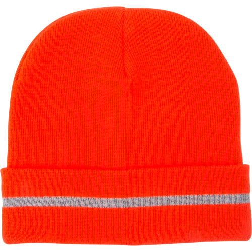 High Visibility Knit Hat with Reflective Stripe, High Visibility Orange, Acrylic Pathway Supply LP