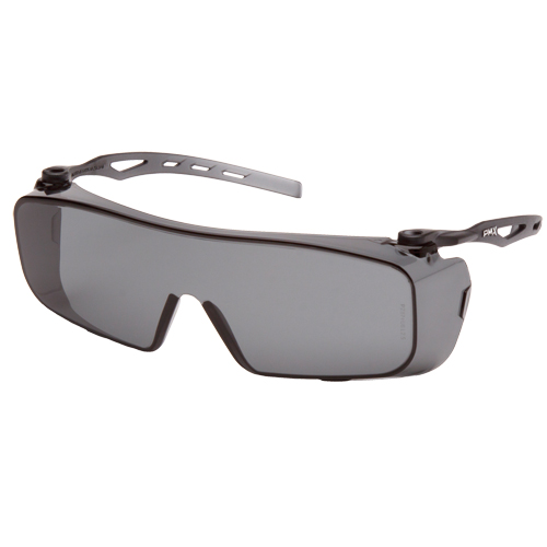 Cappture OTG Safety Glasses, Grey/Smoke Lens, Anti-Fog, ANSI Z87+/Meets/Exceeds CSA Z94.3 Pathway Supply LP