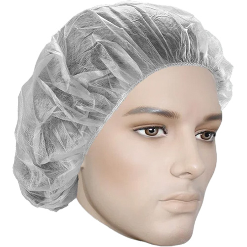 Bonnets bouffants, Polypropyl&egrave;ne, 18", Blanc Pathway Supply LP