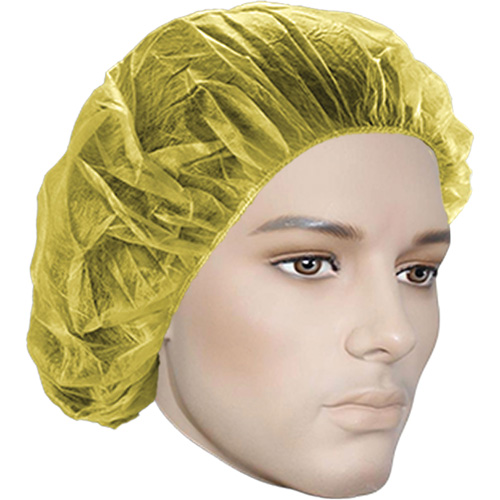 Bonnets bouffants, Polypropyl&egrave;ne, 24", Jaune Pathway Supply LP