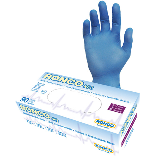 Disposable Gloves, 2X-Large, Nitrile, 4-mil, Powder-Free, Blue Pathway Supply LP