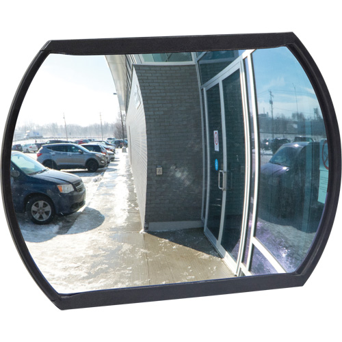 Roundtangular Convex Mirror with Bracket, 12" H x 18" W, Indoor/Outdoor Pathway Supply LP